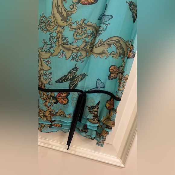 JS Collections MIDI BUTTERFLY SKIRT SIZE 4 - Picture 2 of 3